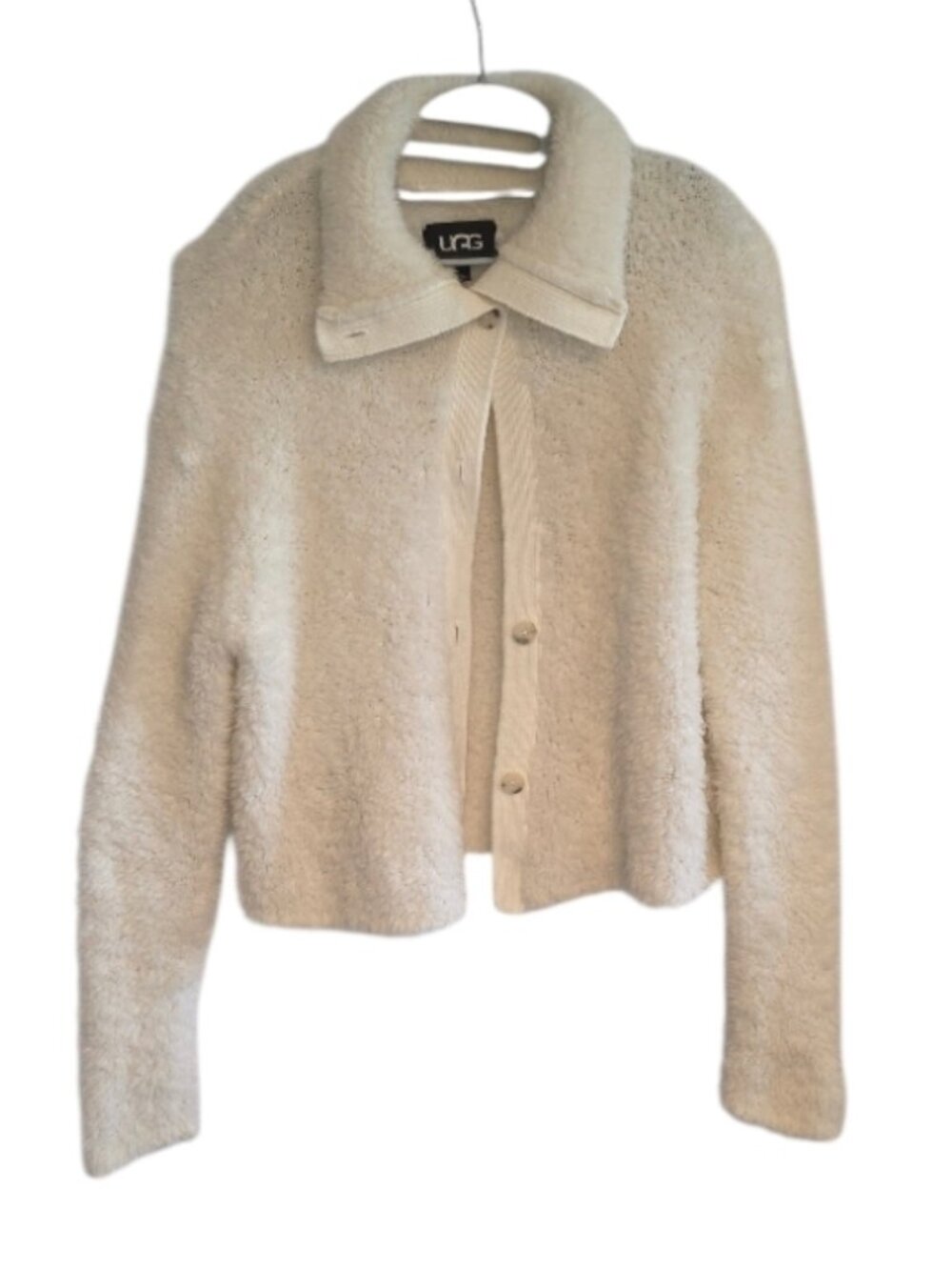 UGG Alaura CloudFluff Sweater Button Cardigan Wool Blend Cottagecore Cozy Warm L